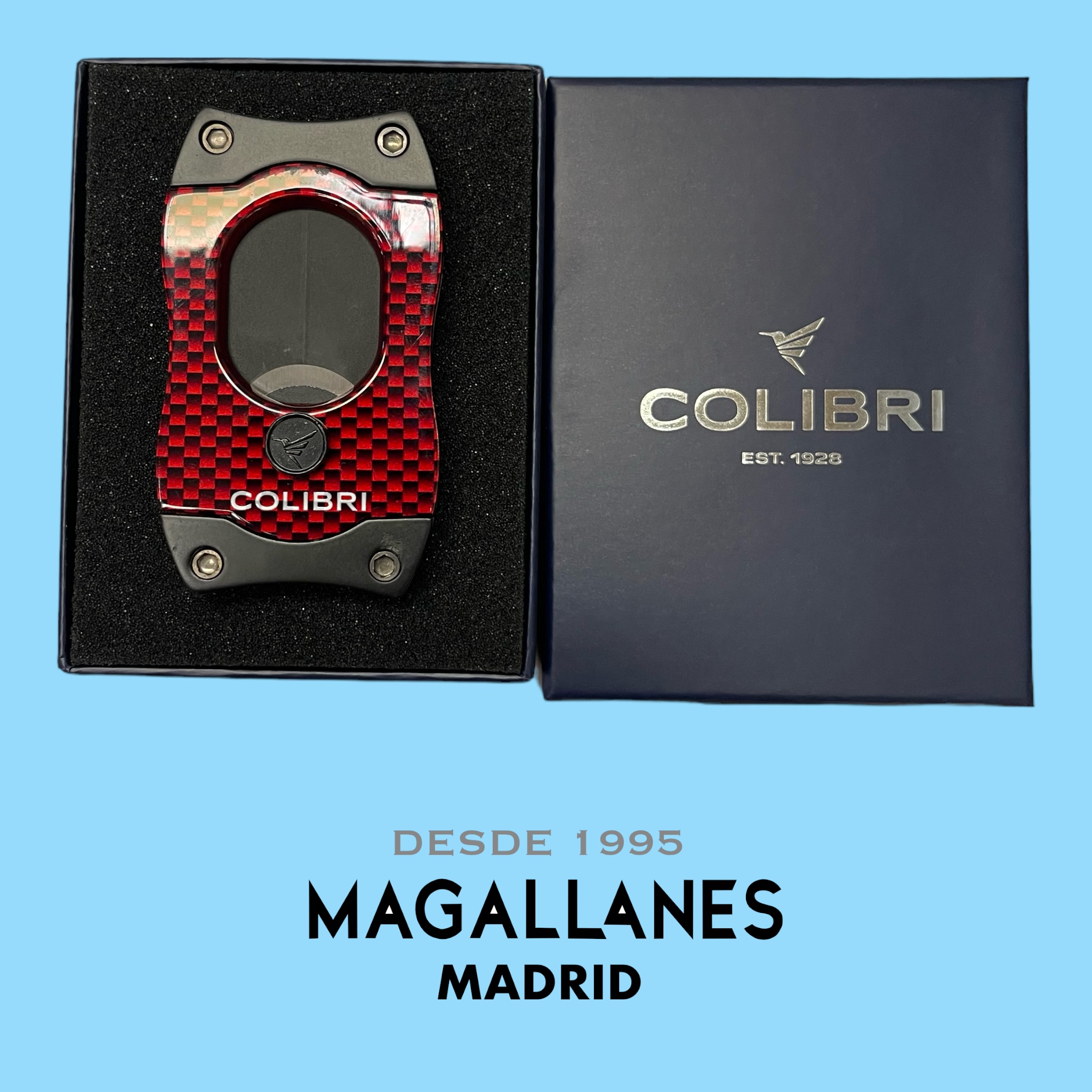 Cortador de Puros Colibri S Cut Carbon Red - Imagen 3