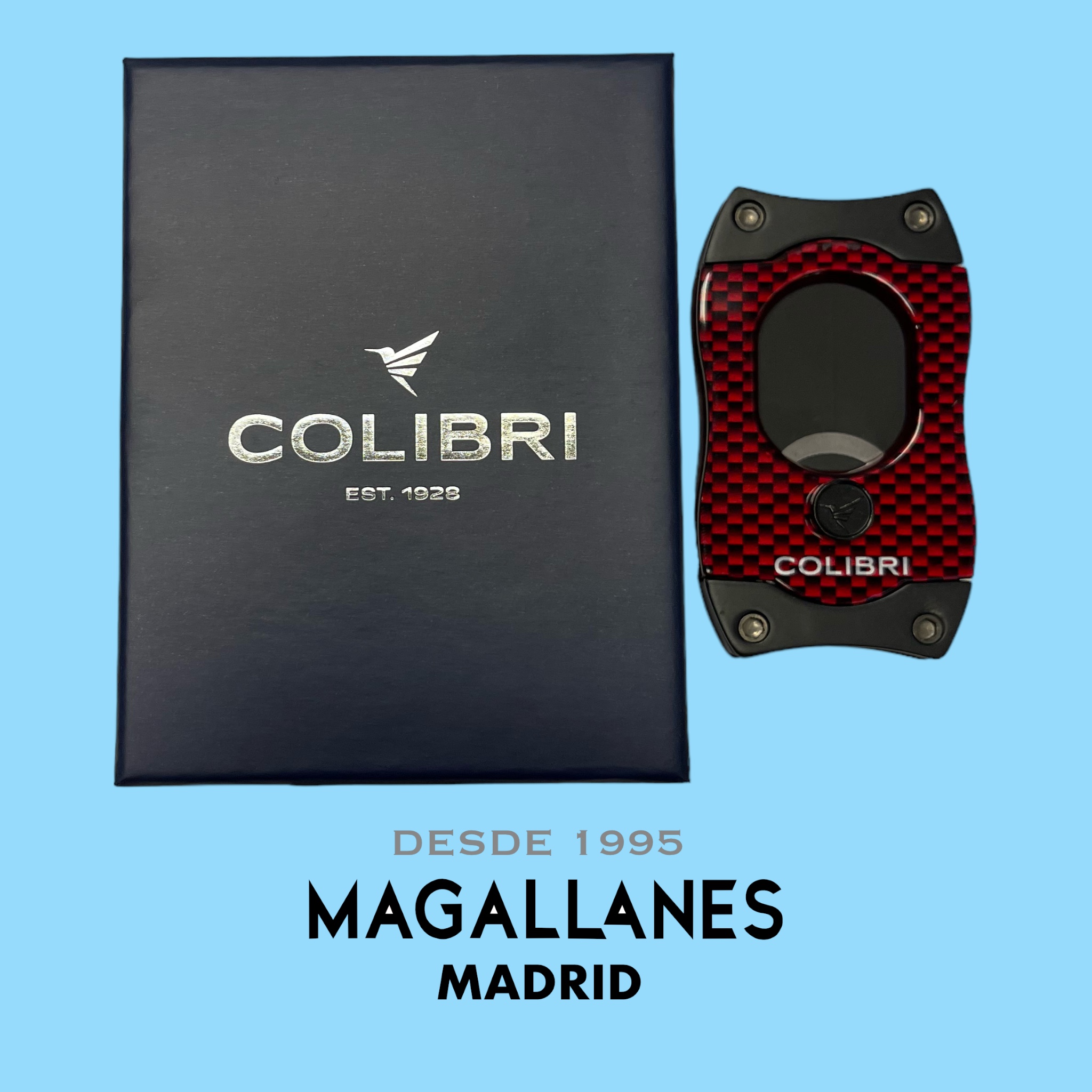 Cortador de Puros Colibri S Cut Carbon Red - Imagen 2