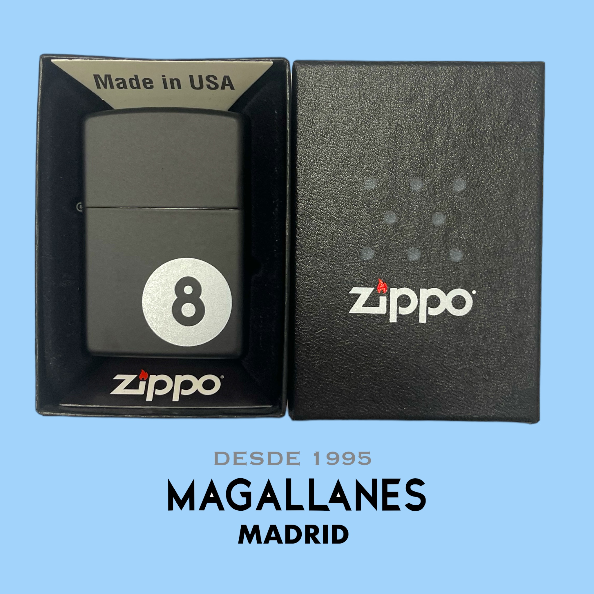 Encendedor Zippo 8 Ball Black - Imagen 3