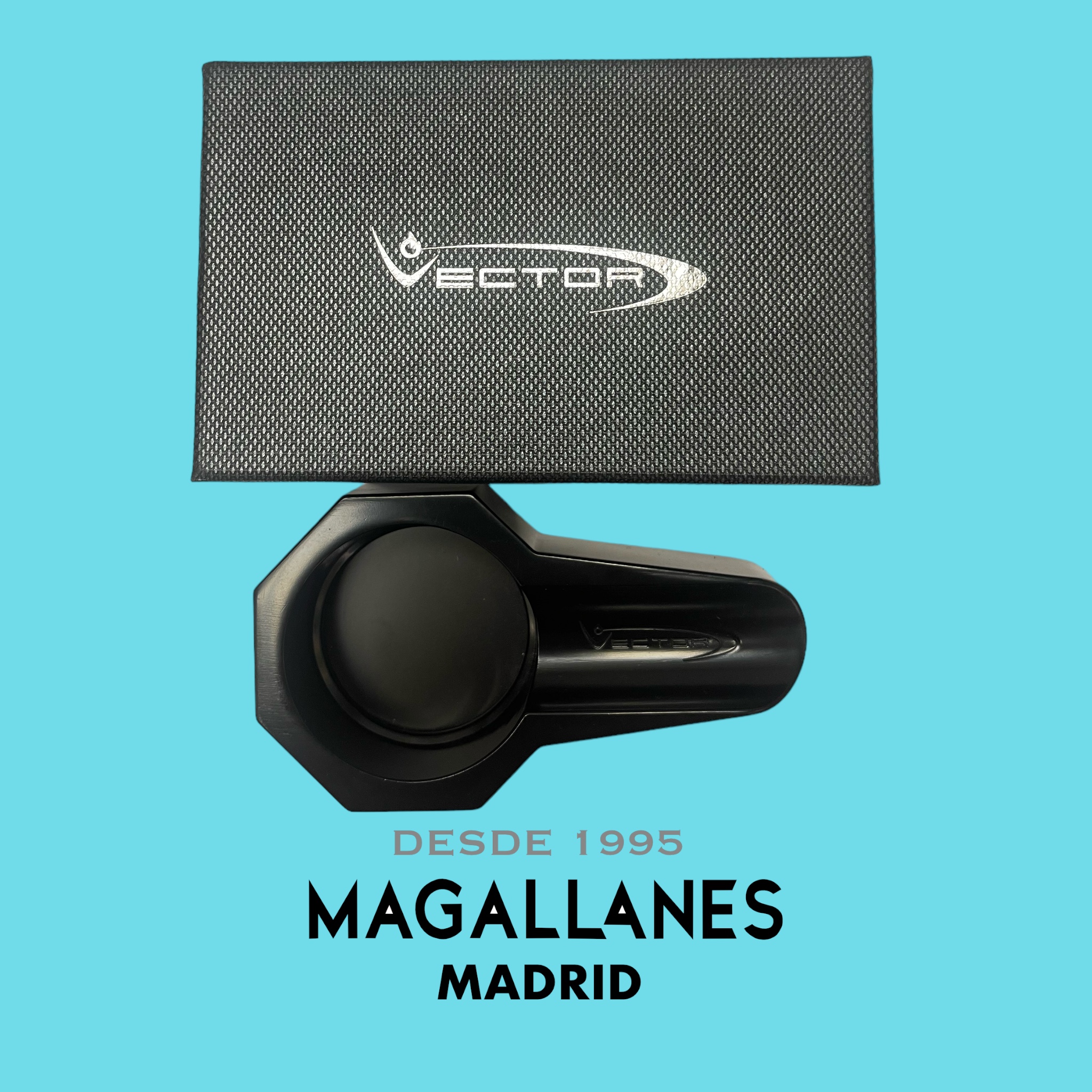 Cenicero Vector Exagon Black 1 Puro - Imagen 3